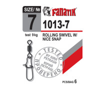 Застібка американка з вертлюгом Fanatik 1013-7 тест 9 кг