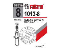Застібка американка з вертлюгом Fanatik 1013-8 тест 9 кг