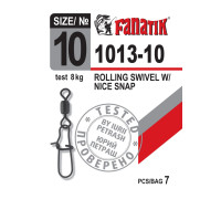 Застібка американка з вертлюгом Fanatik 1013-10 тест 8 кг