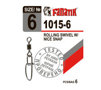 Застібка з вертлюгом Fanatik 1015-6 тест 9 кг