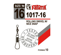 Застібка з вертлюгом Fanatik 1017-16 тест 5 кг