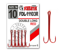 FDL-11103 Red № 10 Подвійний гачок Fanatik