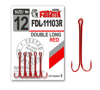 FDL-11103 Red № 12 Подвійний гачок Fanatik