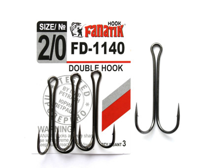 FD-1140 №2/0 Подвійний гачок Fanatik
