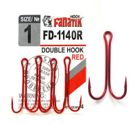 FD-1140 Red № 1 Подвійний гачок Fanatik