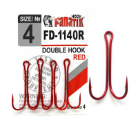 FD-1140 Red № 4 Подвійний гачок Fanatik