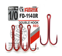 FD-1140 Red № 1/0 Подвійний гачок Fanatik