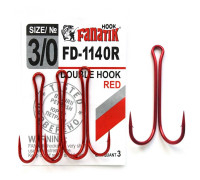 FD-1140 Red № 3/0 Подвійний гачок Fanatik