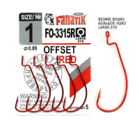 FO-3315 Red № 1 Офсетний гачок Fanatik