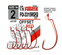 FO-3315 Red № 2 Офсетний гачок Fanatik