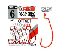 FO-3315 Red № 6 Офсетний гачок Fanatik