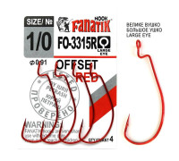 FO-3315 Red № 1/0 Офсетний гачок Fanatik