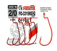 FO-3315 Red № 2/0 Офсетний гачок Fanatik