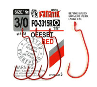 FO-3315 Red № 3/0 Офсетний гачок Fanatik