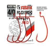 FO-3315 Red № 4/0 Офсетний гачок Fanatik