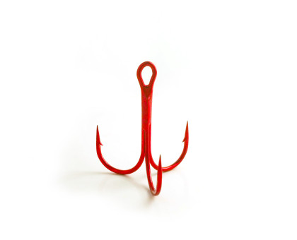 KH-11030 Red № 2/0 Потрійний гачок Fanatik