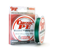 Шнур плетений Fanatik Classik PE X4 100 m (#0.4) 0.10 mm 4.5 kg Green