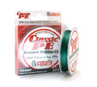 Шнур плетений Fanatik Classik PE X4 100 m (#0,6) 0.12 mm 5.4 kg Green
