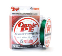 Шнур плетений Fanatik Classik PE X4 100 m (#0.8) 0.14 mm 6.8 kg Green