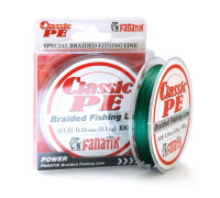 Шнур плетений Fanatik Classik PE X4 100 m (#1.0) 0.16 mm 8.1kg Green