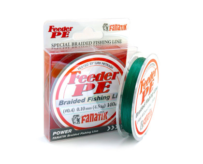 Шнур плетений Fanatik Feeder PE X4 140 m (#0,4) 0.10 mm Green