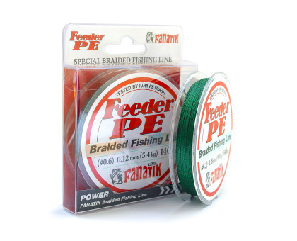 Шнур плетений Fanatik Feeder PE X4 140 m (#0,6) 0.12 mm Green