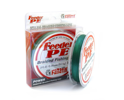 Шнур плетений Fanatik Feeder PE X4 140 m (#1,0) 0.16 mm Green