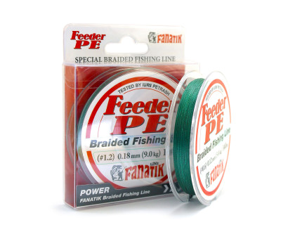 Шнур плетений Fanatik Feeder PE X4 140 m (#1,2) 0.18 mm Green