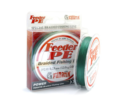Шнур плетений Fanatik Feeder PE X4 140 m (#2,0) 0.23 mm Green