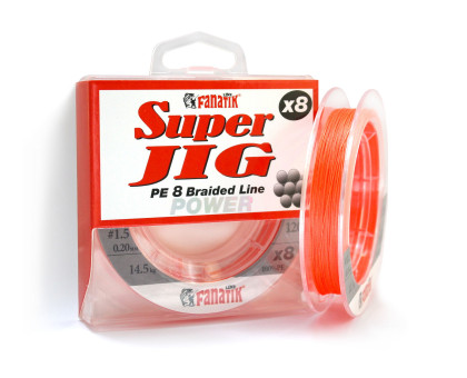 Шнур плетений Fanatik Super Jig PE X8 120 m (#1.5) 0.20 mm 14.5 kg Orange