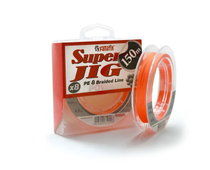 Шнур плетений Fanatik Super Jig PE X8 150 m (#0.4) 0.10 mm 4.8 kg Orange