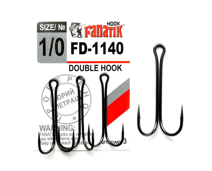 FD-1140 №1/0 Подвійний гачок Fanatik