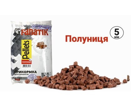 Пелетс Fanatik Полуниця 5 мм , 1 кг