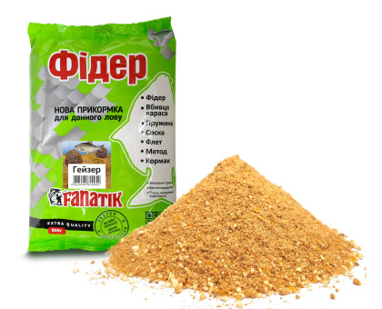 Прикормка Fanatik Фідер Гейзер, 900 гр